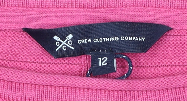 Womens UK Size 12 Crew Clothing Company Pink Pullover Jumper