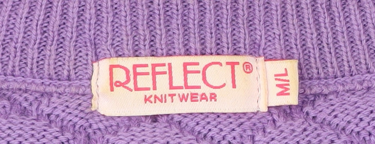 Womens UK Size M Reflect Purple Cardigan Jumper