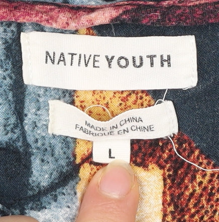 Native Youth Women’s Multicoloured Geometric Shift Dress L