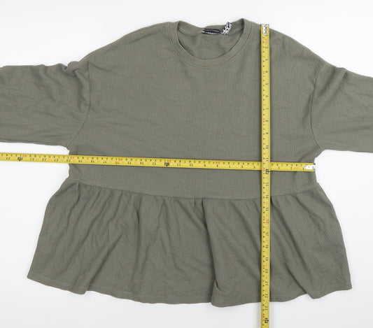 Womens UK Size 6 ASOS Green Tunic Blouse