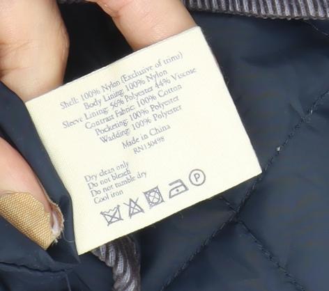 Mens UK Size S Jack Wills Blue Quilted Coat