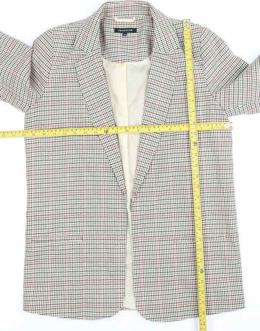 Peacocks Womens Multicoloured Checked Blazer Jacket Size 10