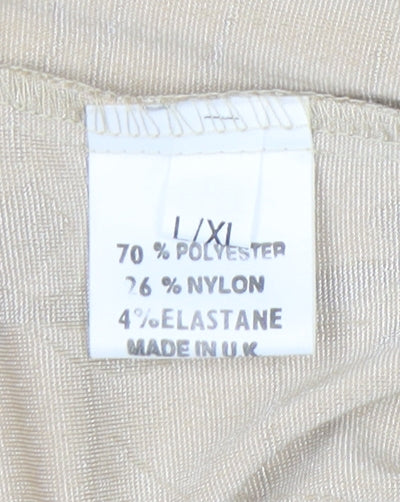 Womens UK Size L Saloos Beige Tunic Blouse