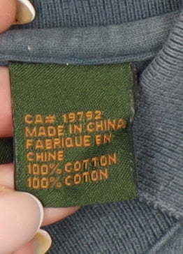 Timberland Men’s Blue Cotton Polo Shirt L Short Sleeve Classic