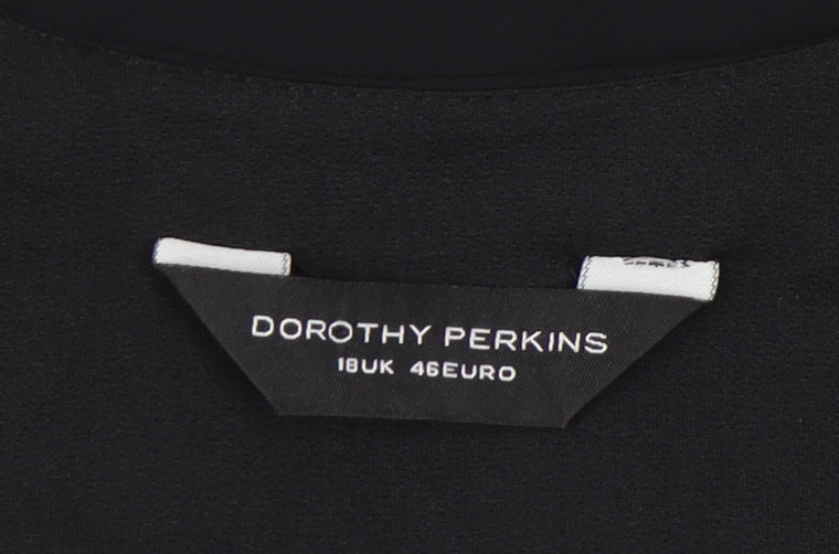 Womens UK Size 18 Dorothy Perkins Black Camisole Blouse