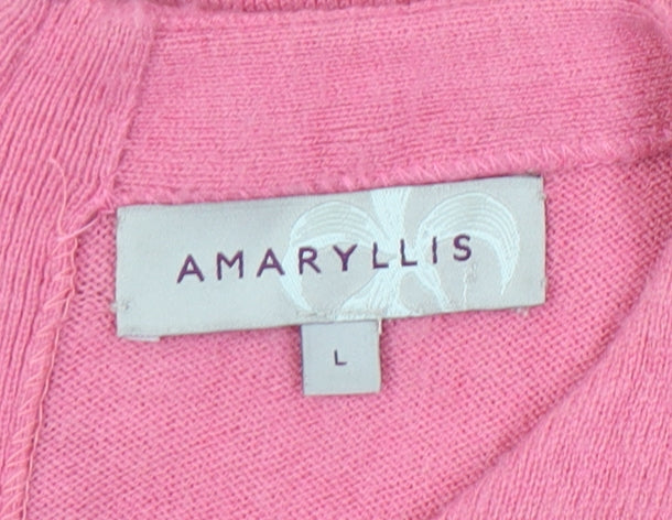 Womens UK Size L Amaryllis Pink Pullover Jumper