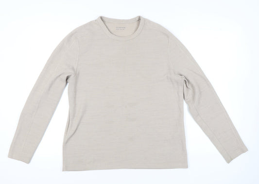 Mens UK Size M AllSaints Beige Pullover Jumper