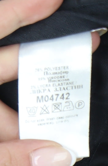 Next Men’s Grey Dress Trousers 38R Regular Fit Pleated Work Pants