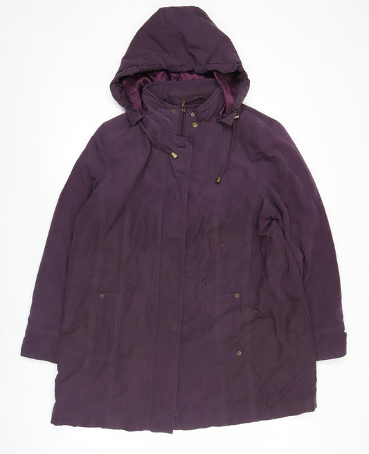 Womens UK Size M BM Purple Parka Coat