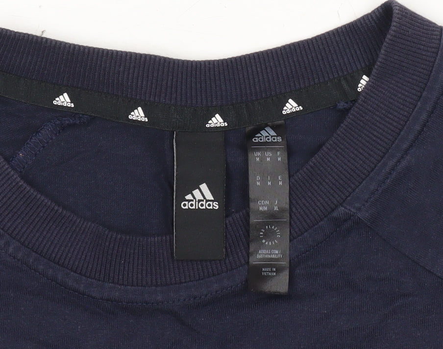 Mens UK Size M adidas Blue T-Shirt