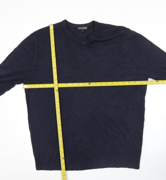 Debenhams Men’s Blue Acrylic V-Neck Pullover Jumper L