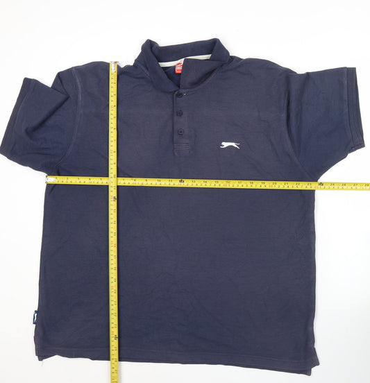 Slazenger Men’s Blue Polo Shirt XL Regular Fit Casual Sportswear