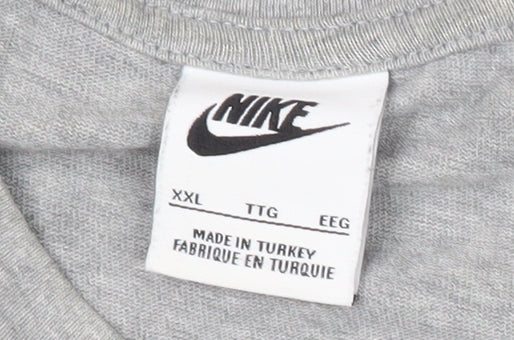 Nike Mens Grey 2XL Short Sleeve Crew Neck Cotton T-Shirt