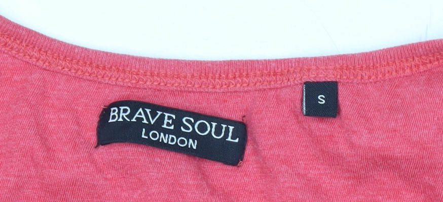 Womens UK Size S Brave Soul Pink Basic Tank