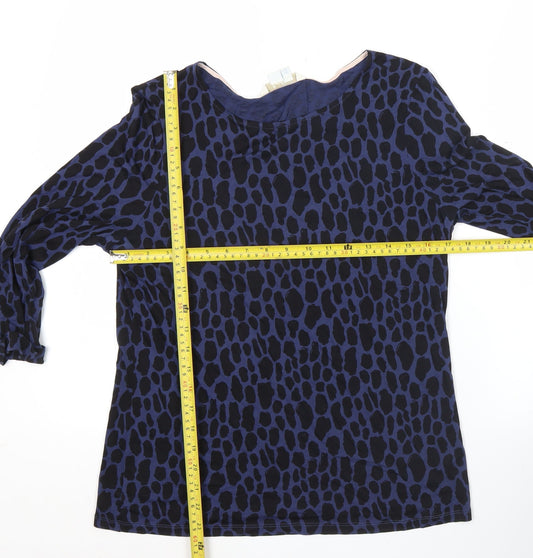 Boden Women’s Blue Animal Print Tunic Blouse UK 12 Long Sleeve
