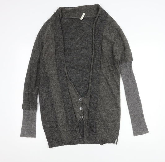 Womens UK Size M Firetrap Grey Cardigan Jumper