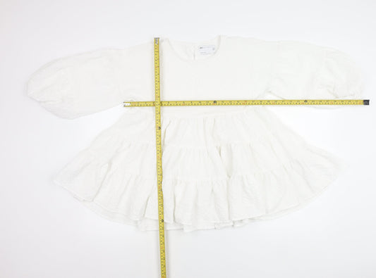 Womens UK Size 6 ASOS Design White Tunic Blouse