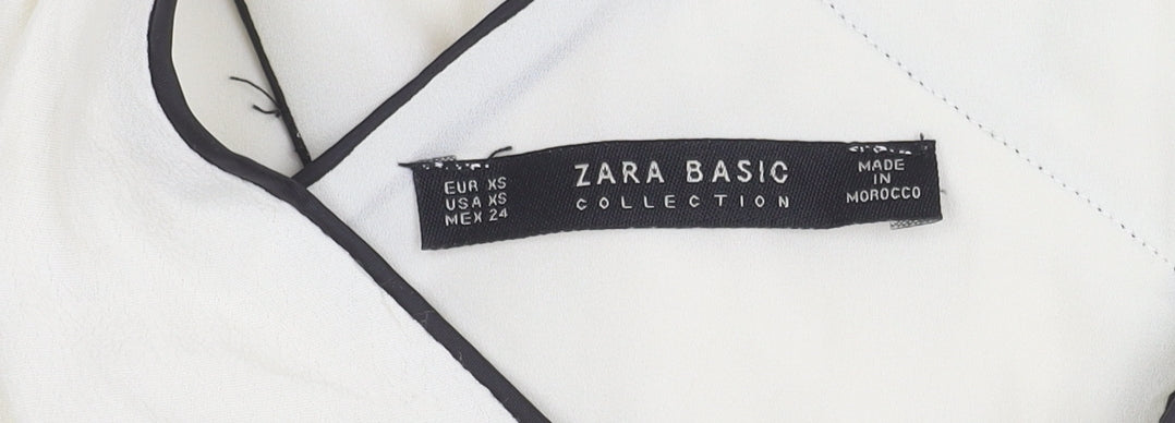 Womens UK Size XS Zara Ivory Camisole Tank