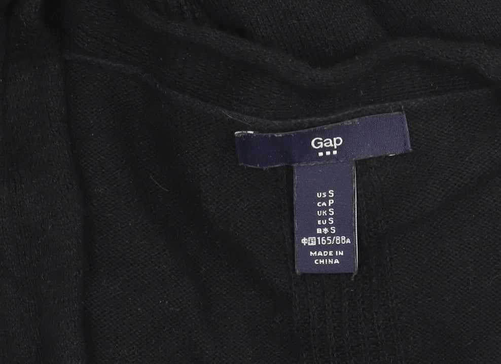 Gap Womens Black Cotton Blend Long Sleeve Cardigan UK S