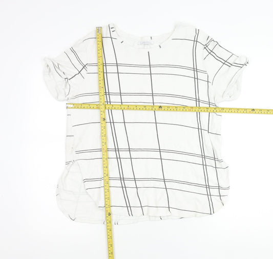 Womens UK Size 12 Zara White Basic T-Shirt