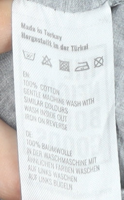 The Neighbour Goods Womens Grey Cotton Heart Embroidered T-Shirt M