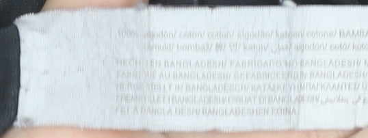 Bershka Women’s Black Graphic T-Shirt Size 12 Cotton Short Sleeve Top