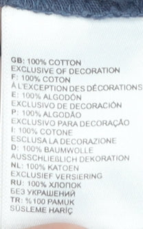 The North Face Men's Blue Small Graphic Print Cotton T-Shirt