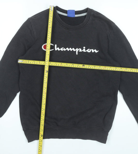 Mens UK Size S Champion Black Pullover Sweatshirt