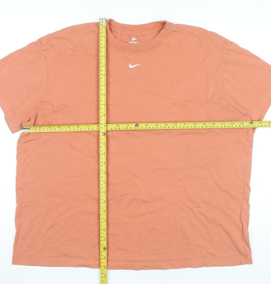 Womens UK Size XL Nike Orange Basic T-Shirt