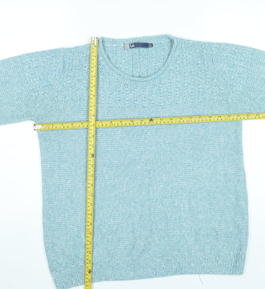 Womens UK Size 16 Isle Blue Pullover Jumper