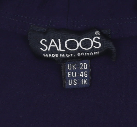 Womens UK Size 20 Saloos Blue Kimono Blouse