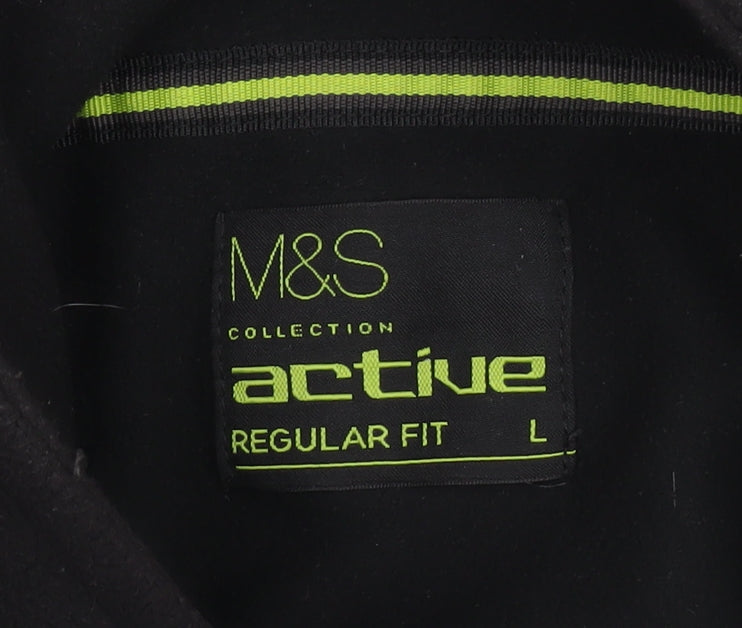 Mens UK Size L Marks and Spencer Black Basic Jacket