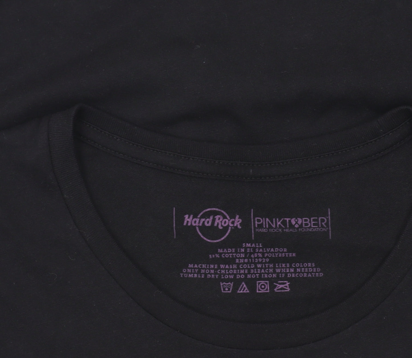 Womens UK Size S Hard Rock Black Basic T-Shirt