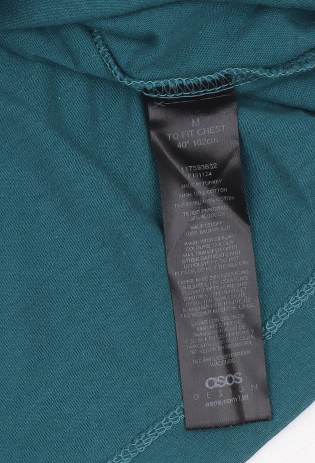 Mens UK Size M ASOS Green T-Shirt