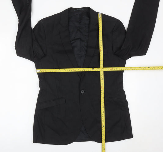 Mens UK Size 38 White Label Regular Black Suit Jacket