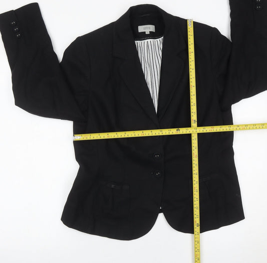 Marks and Spencer Womens Black Linen Blend Blazer Jacket UK 16