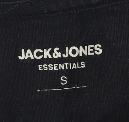 Jack & Jones Men’s Black S Graphic Logo Short Sleeve T-Shirt
