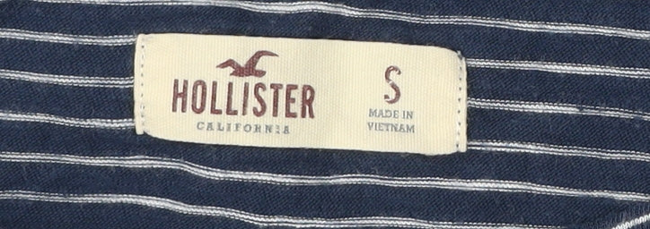 Womens UK Size S Hollister Blue Cropped Blouse