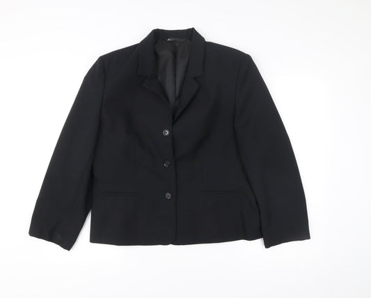 Womens UK Size 16 BHS Regular Black Suit Jacket