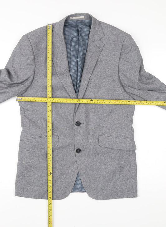 Mens UK Size 38 Burton Menswear Regular Grey Suit Jacket