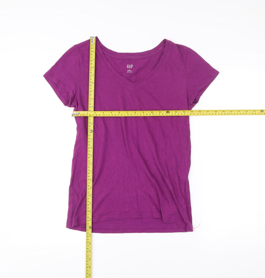 GAP Women’s Purple V-Neck Short Sleeve Cotton Modal T-Shirt Size S