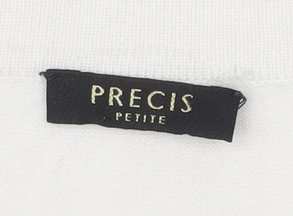 Womens UK Size M Precis Petite Ivory Basic T-Shirt