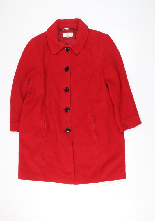 Womens UK Size 18 CC Red Overcoat