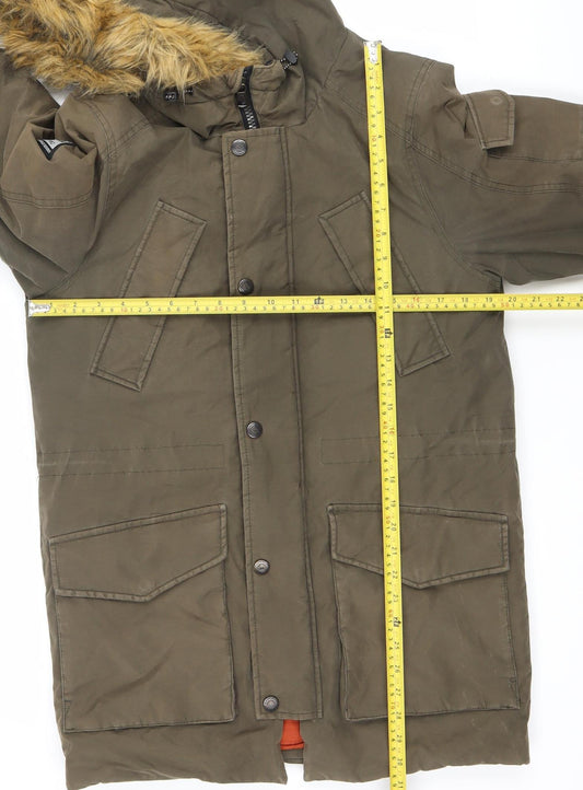 Mens UK Size XS NEXT Green Parka Coat