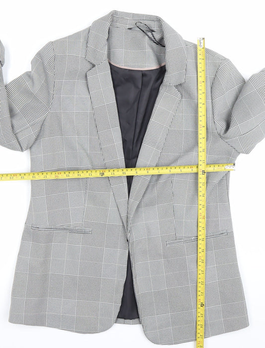 George Women’s Grey Check Blazer Jacket Size 12 Workwear