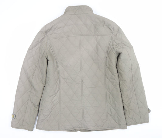 Womens UK Size 8 Marks and Spencer Beige Quilted Coat