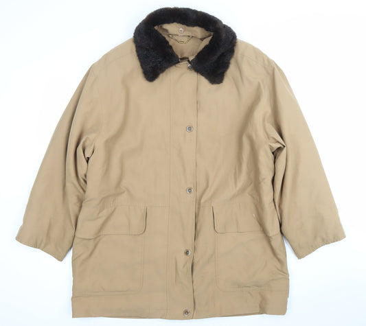 Womens UK Size L Viyella Beige Overcoat