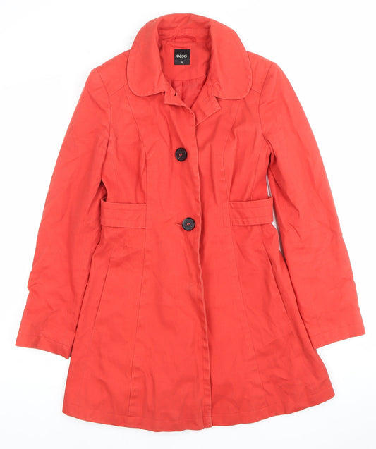 Womens UK Size XS Oasis Red Trench Coat