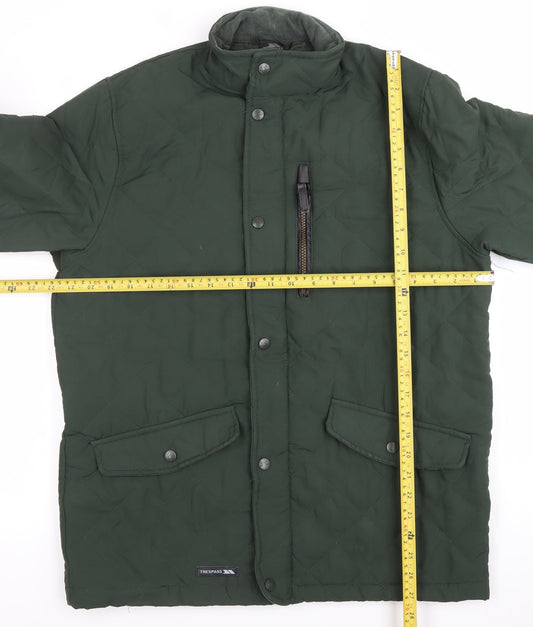 Mens UK Size S Trespass Green Quilted Coat