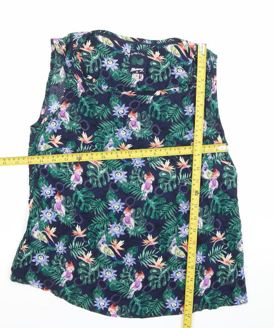 Matalan Womens Multicoloured Tropical Print Tank Top Size 10